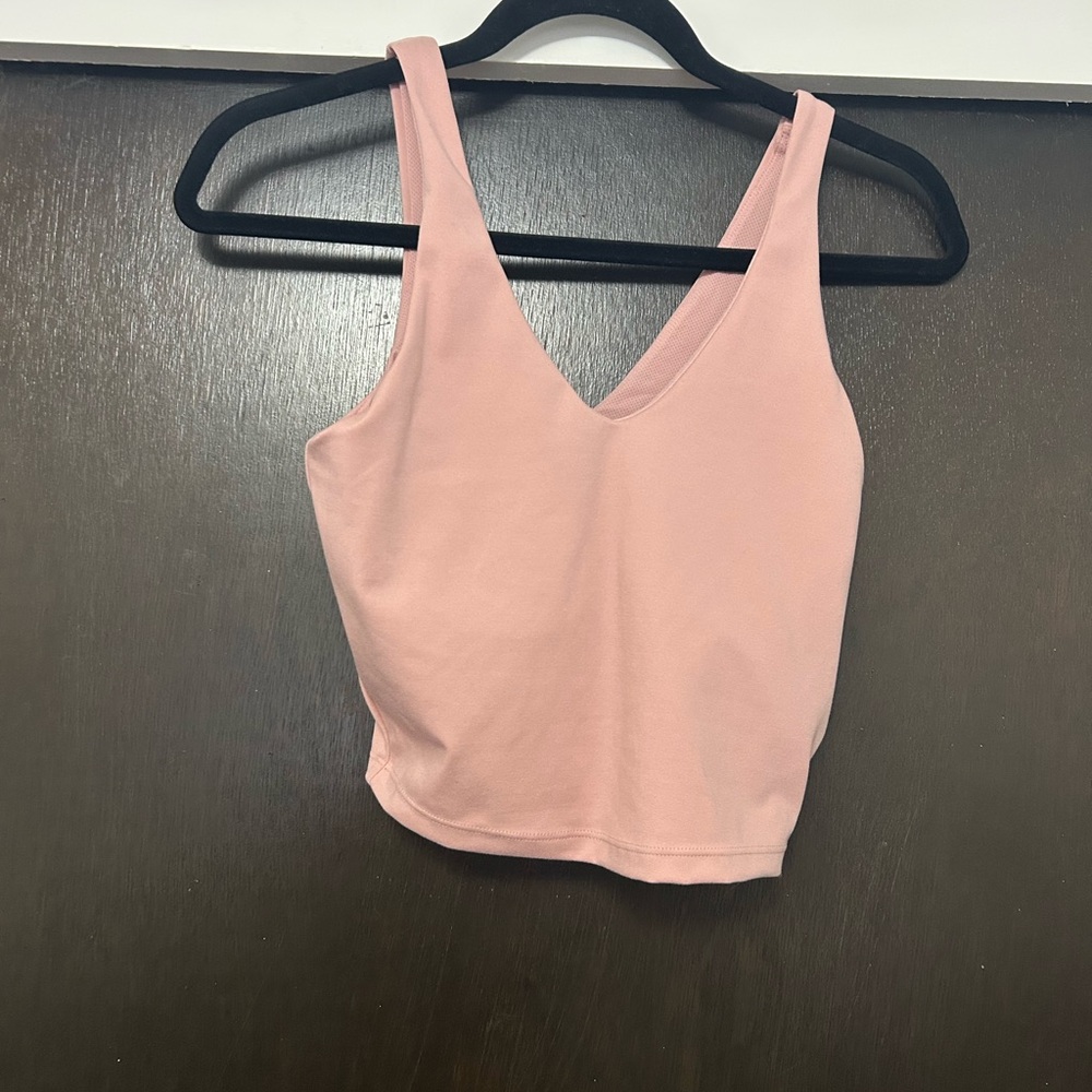 All in Motion Blush Pink V-Neck Crop Top